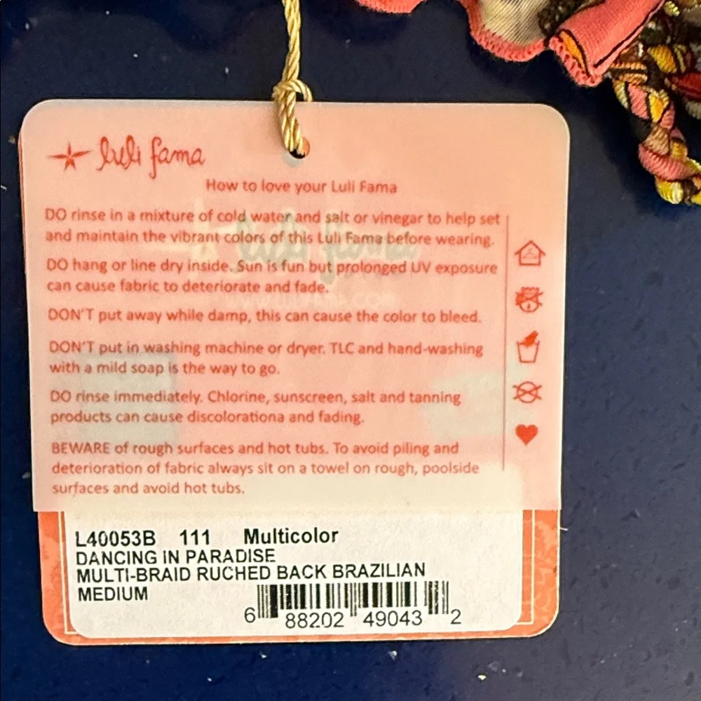 Luli Fama Multicolor Bandeau Bikini - Picture 3 of 4
